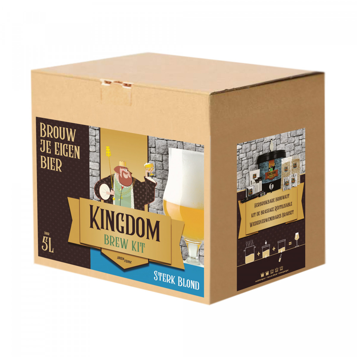 Kit complet de brassage artisanal de bière blonde - Pour 5L de