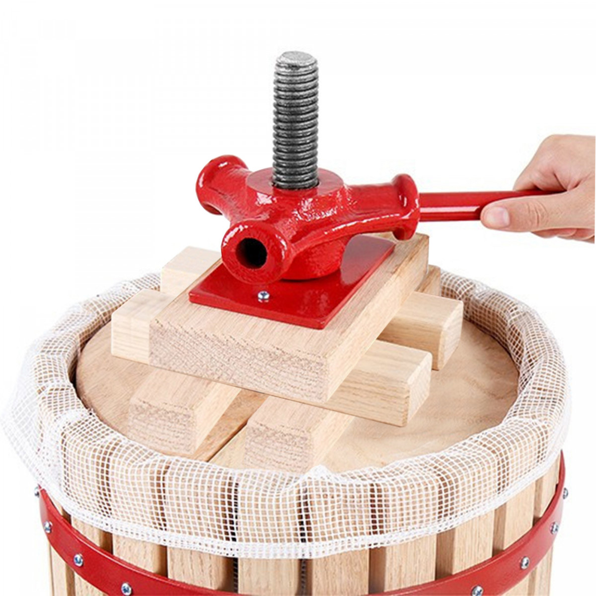 Vinoferm Fruit Press wooden basket 12 l