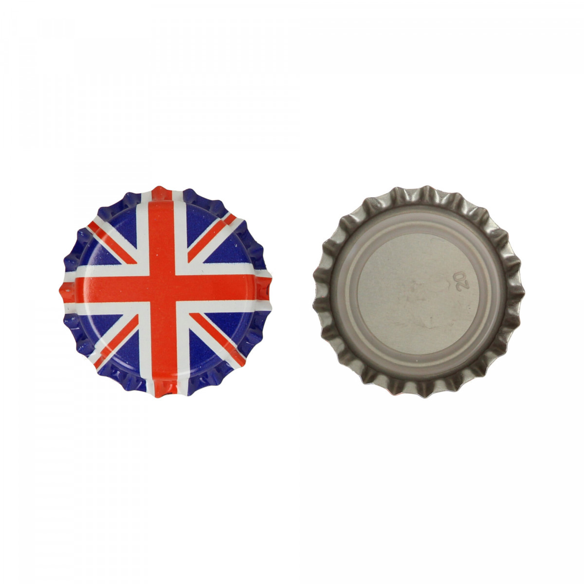 Capsules de bière 26 mm - désoxygénant - drapeau UK - 1 000 pcs