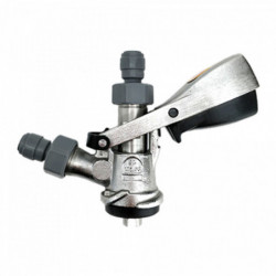 S-Type Keg Coupler – Stainless Steel – With 2 Duotight Fittings