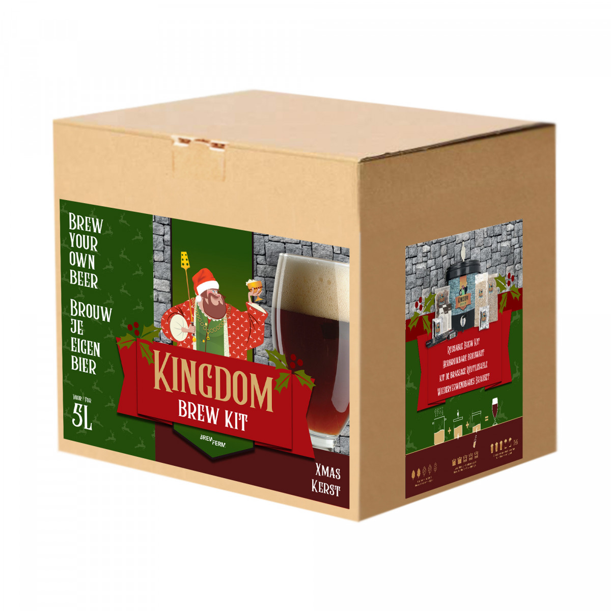 Beer Kit Débutant Complet Bière brune, Kit de brassage et embouteillage