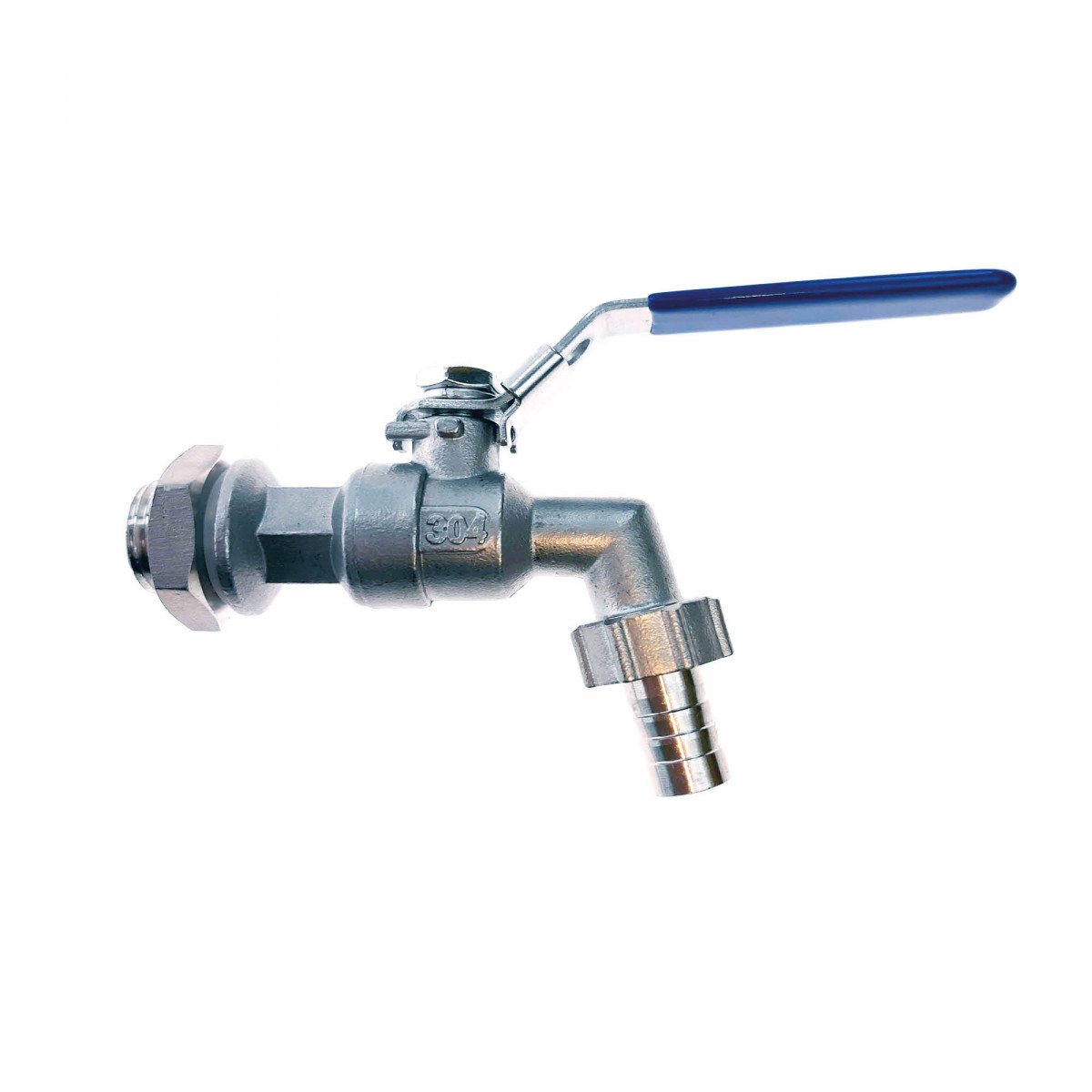 Ball valve 1/2" with counter nut and 13 mm nozzle