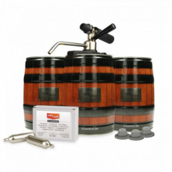Kit démarrage mini-fûts à pression Brewferm® Barrel avec Party Star Deluxe