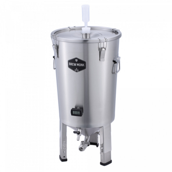 Cuve de fermentation EasyBrew 60 L-fond conique-2 robinets-couvercle pour  houblonnage