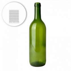 Wijnfles bordeaux 75 cl, groen - pallet 1631 st.