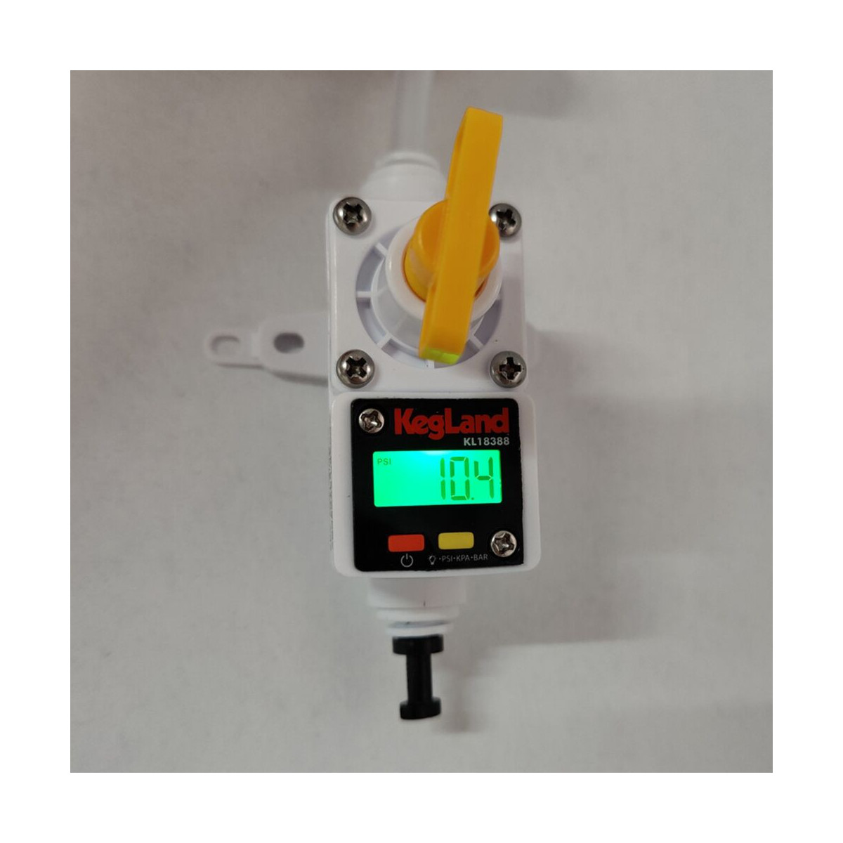 Digitale verlichte drukmeter 0-90 psi (0-6,2 bar) voor blowtie spunding valve en inline regulator