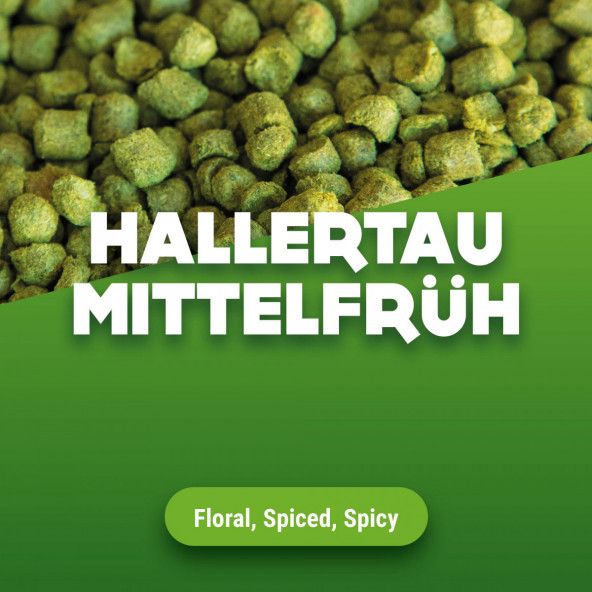 Hop pellets Hallertau Mittelfrüh 100 g