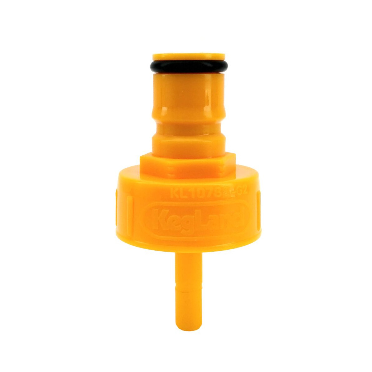 Geel steekventiel met ball-lock koppeling  x 6,35 mm Duotight