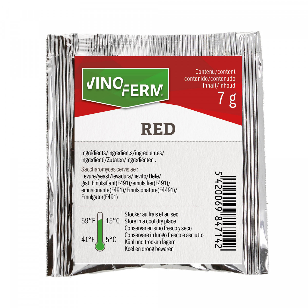 Trockenhefe Wein Vinoferm Red 7 g