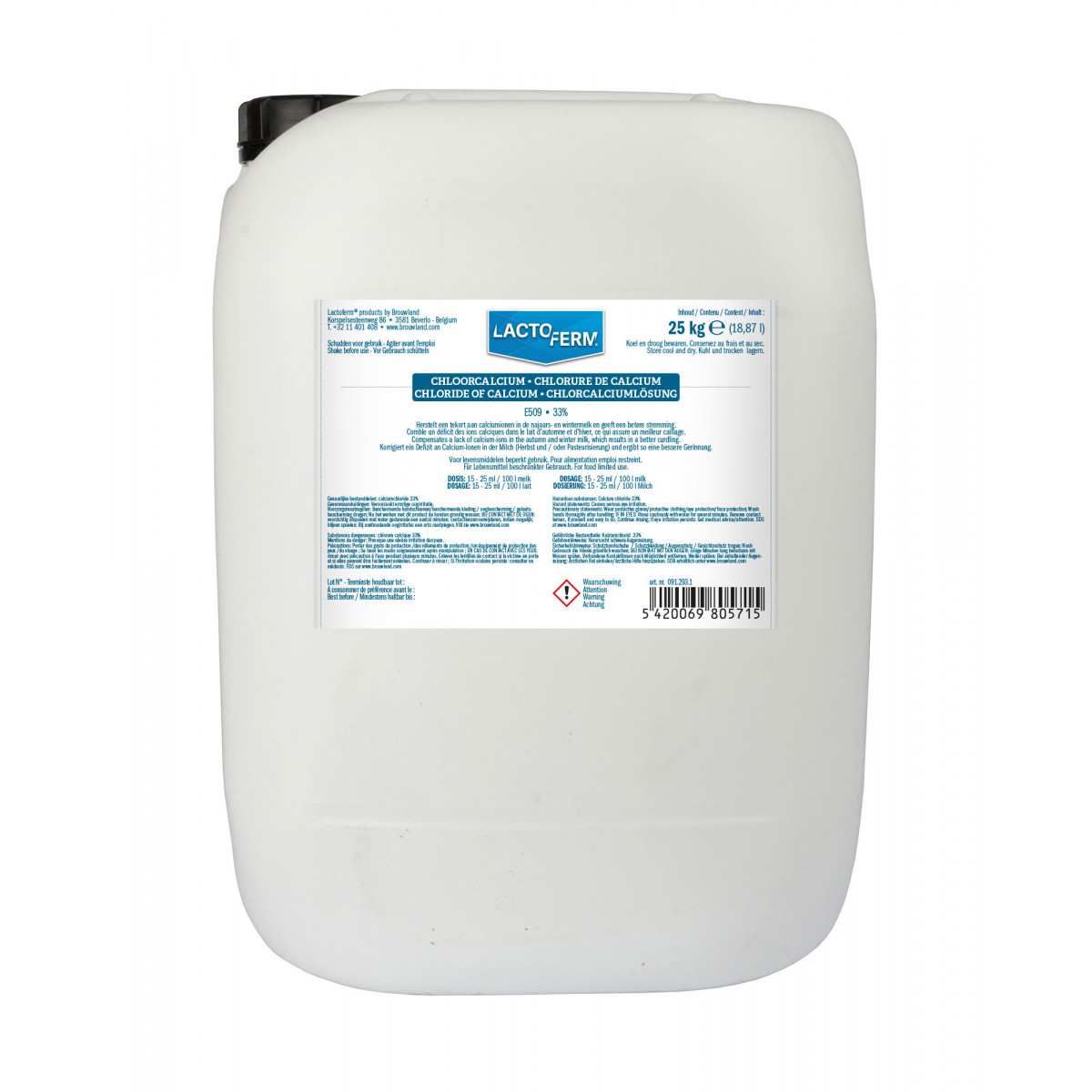 Chloride of calcium 33% LACTOFERM 25 kg (18,87 l)