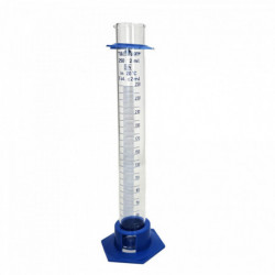 Graduated glass measuring cylinder 250 ml - plastic base