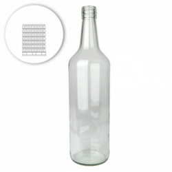 Bottle aperitif 1 l, white, PP31.5 - pallet 1232 pcs