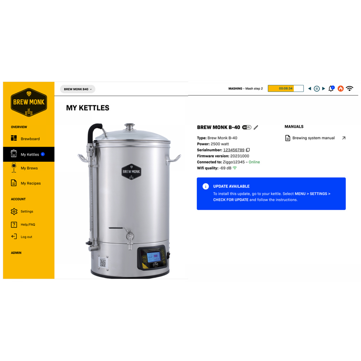 Brew Monk™ B40 système de brassage WIFI 