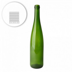 Wijnfles fluit (schlegel) 75 cl, olijf, 440 g - pallet 1398 st.