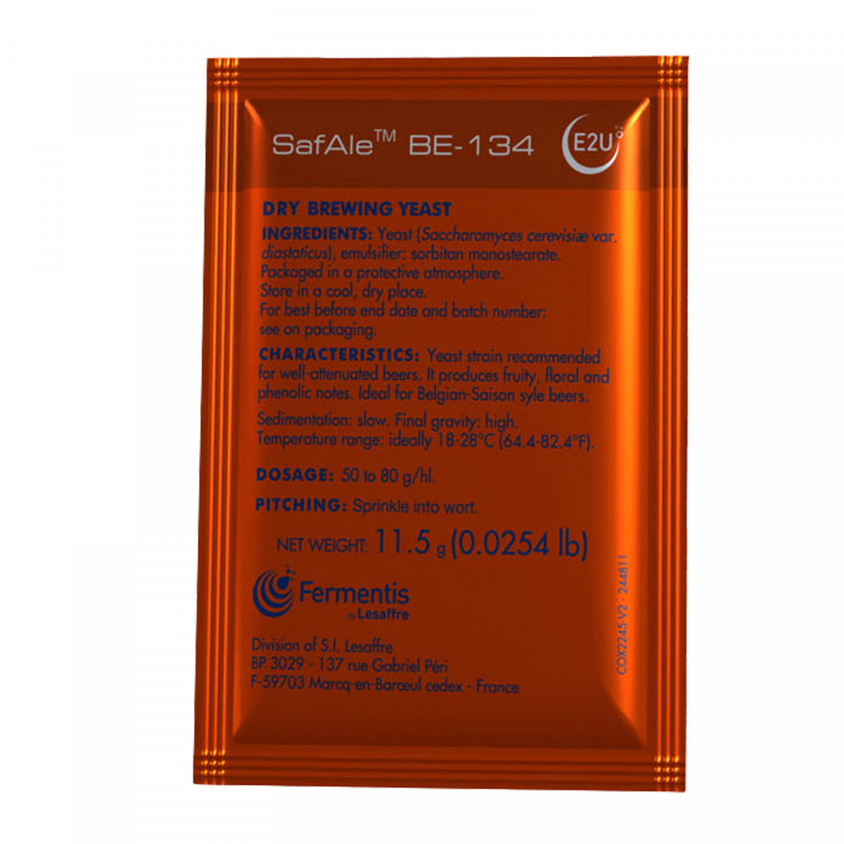 Fermentis trocken Bierhefe SafAle™ BE-134  11,5 g