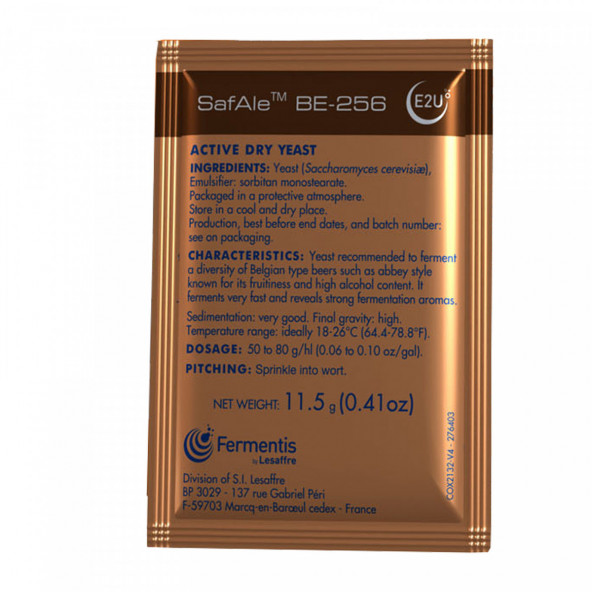 Fermentis dried brewing yeast SafAle BE-256 (Abbaye) 11.5 g