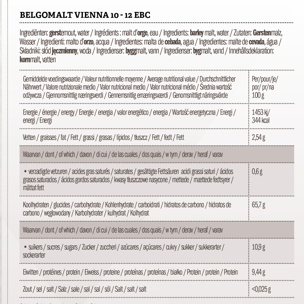 Belgomalt Vienna 10 - 12 EBC 5 kg