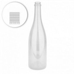 Weinflasche Champagner 75 cl, 775 g, weiß, 29 mm - Palette 1056 St.