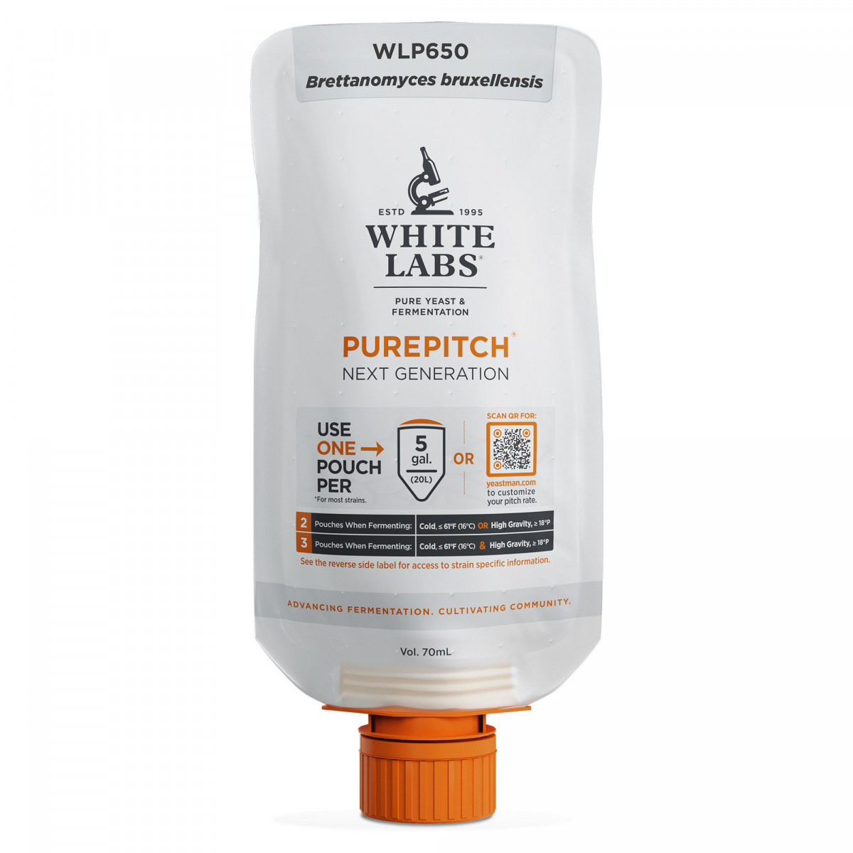 Liquid Yeast WLP650 Brettanomyces bruxellensis - White Labs - PurePitch™ Next Generation