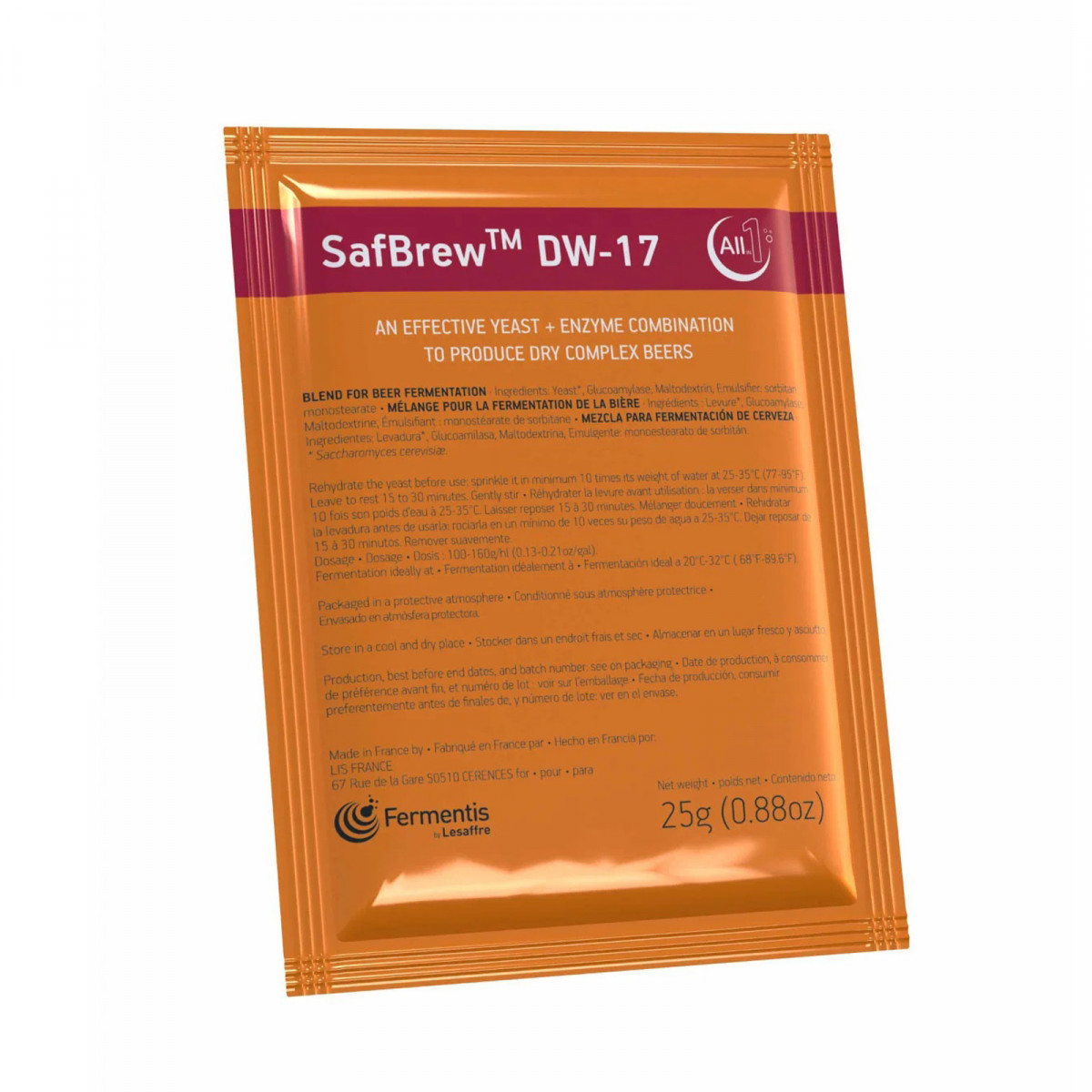 Fermentis trocken Bierhefe SafBrew™ DW-17 25 g