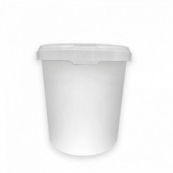 White bucket 30 l with lid 