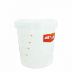Brewferm white bucket 30 l with lid and volume graduation